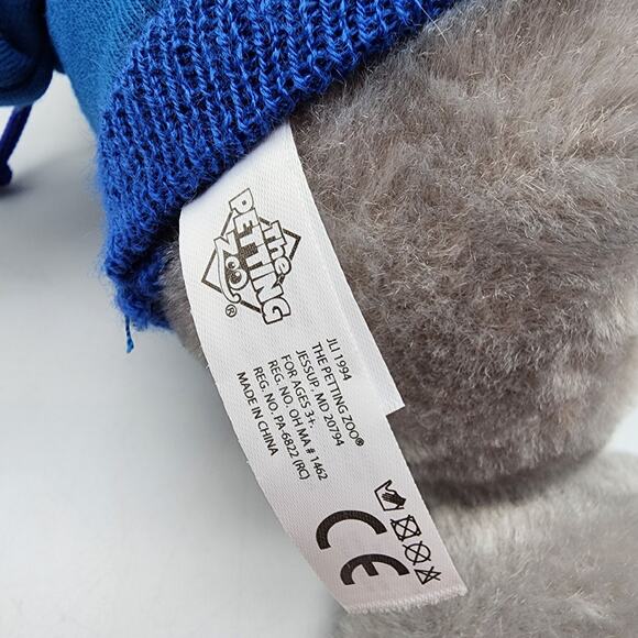 Petting Zoo Manatee Plush 10" Dallas World Aquarium Gray Fur Blue Hoodie Stuffed - Picture 8 of 11